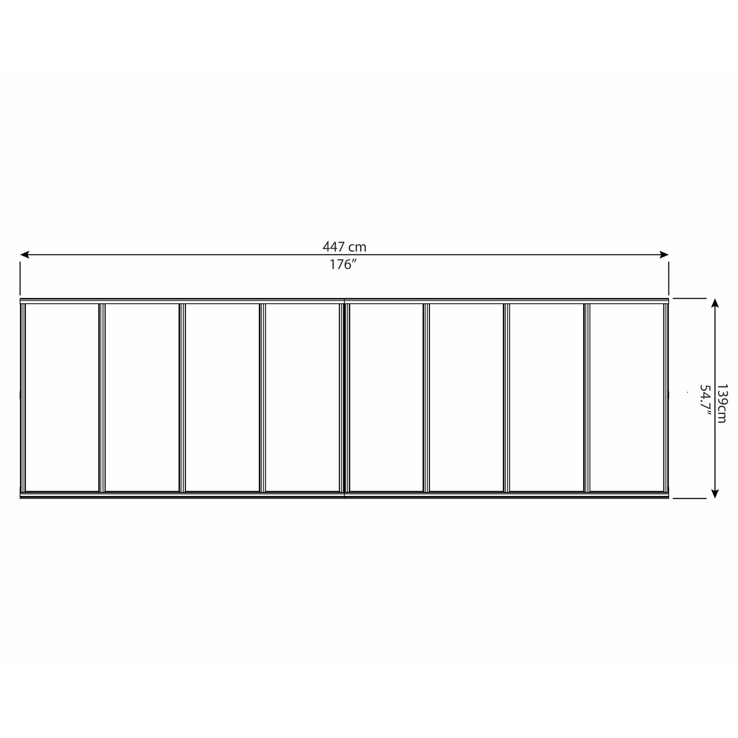 Palram Bordeaux 4460 Awning-Clear
