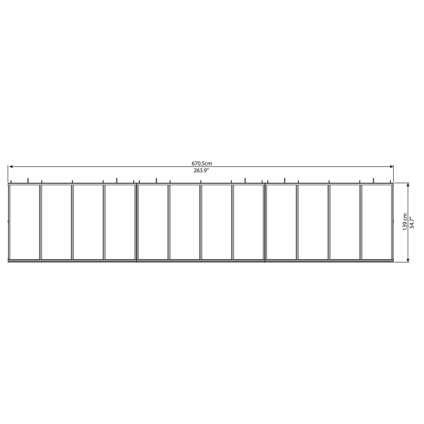 Palram Bordeaux 6690 Awning-Clear