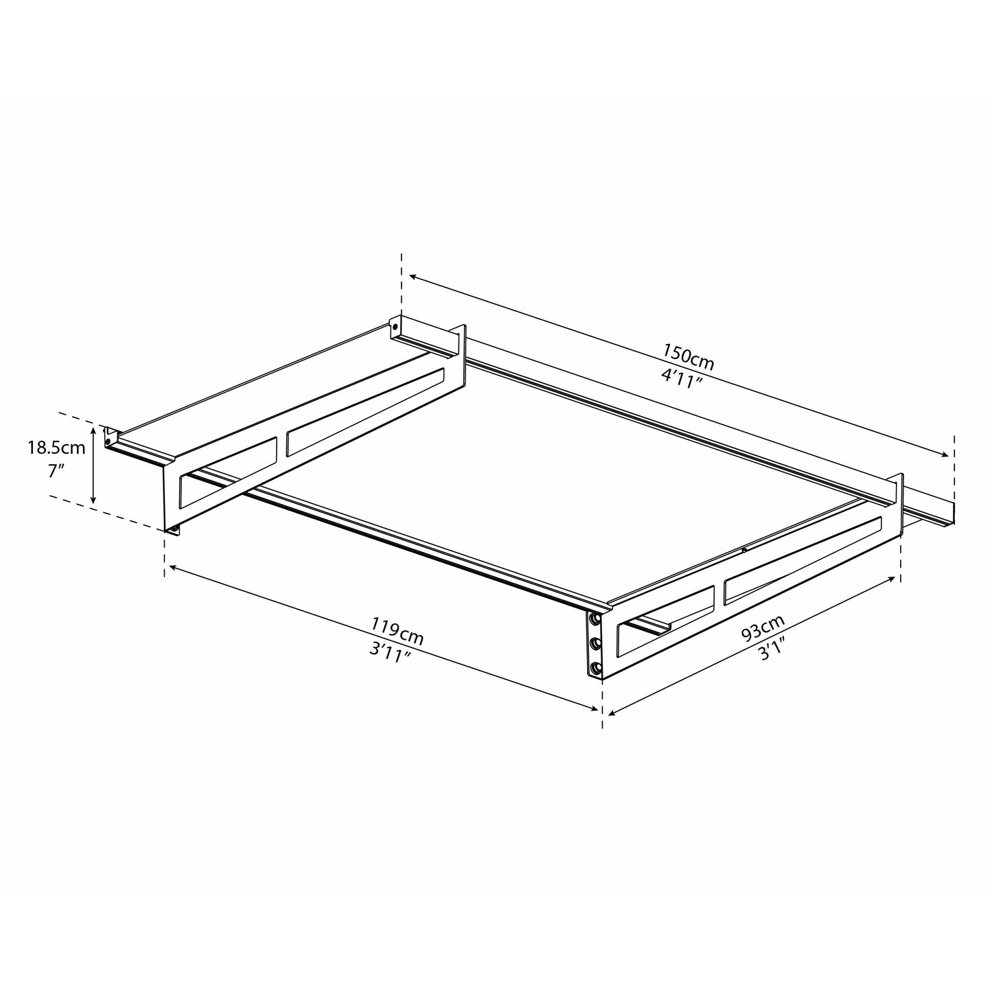 Palram Bremen 1500 Awning Gray/Clear