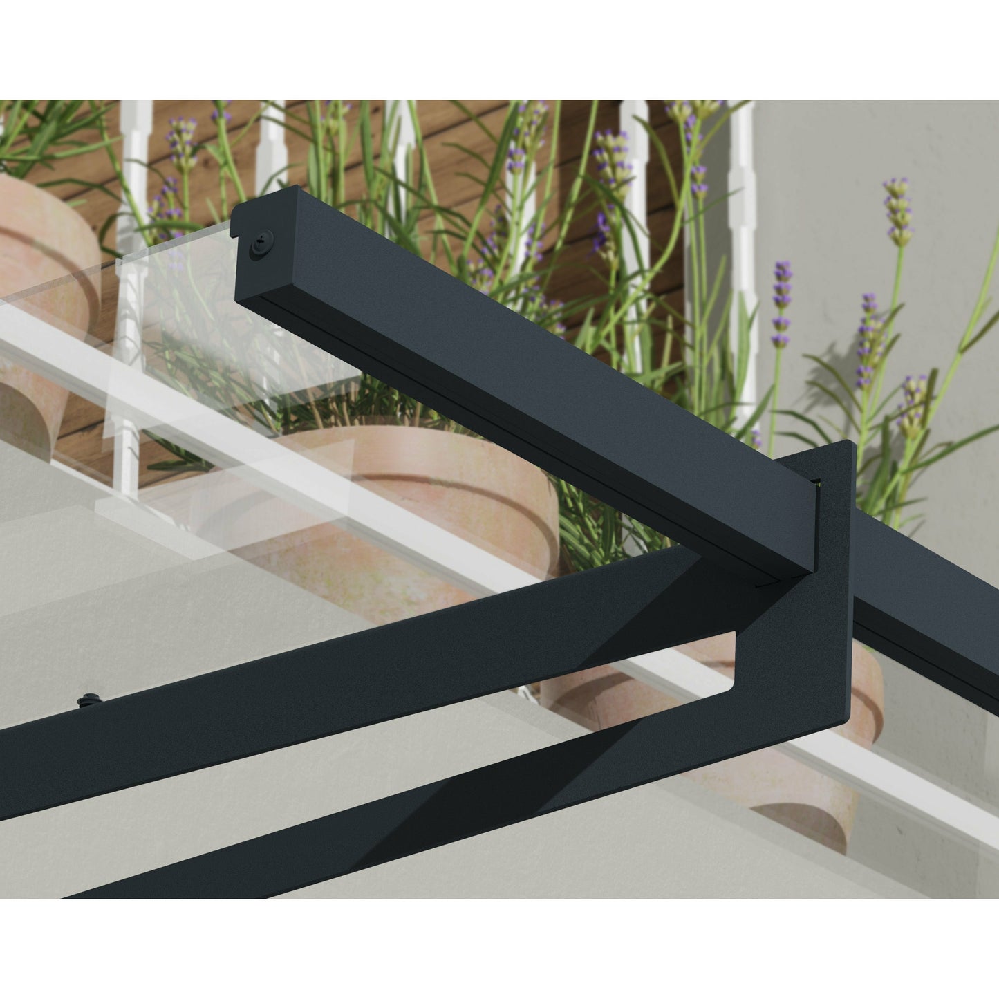 Palram Bremen 2050 Awning Gray/Clear