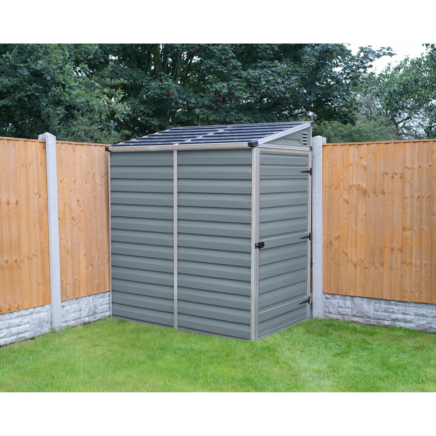 Palram SkyLight 4' x 6' Lean-To Storage Shed - Gray
