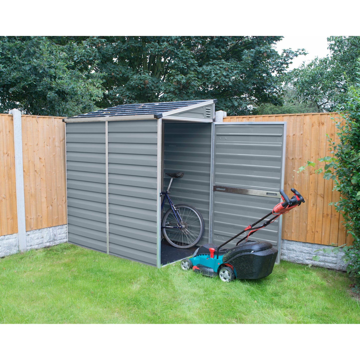 Palram SkyLight 4' x 6' Lean-To Storage Shed - Gray