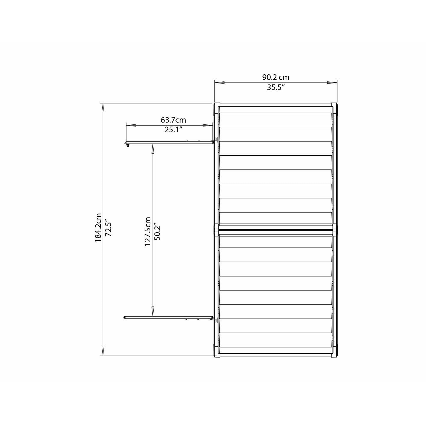 Palram Sky Light 6' x 3' Storage Shed - Gray