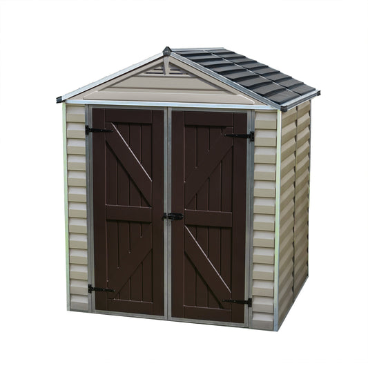 Palram Sky Light 6' x 5' Storage Shed - Tan