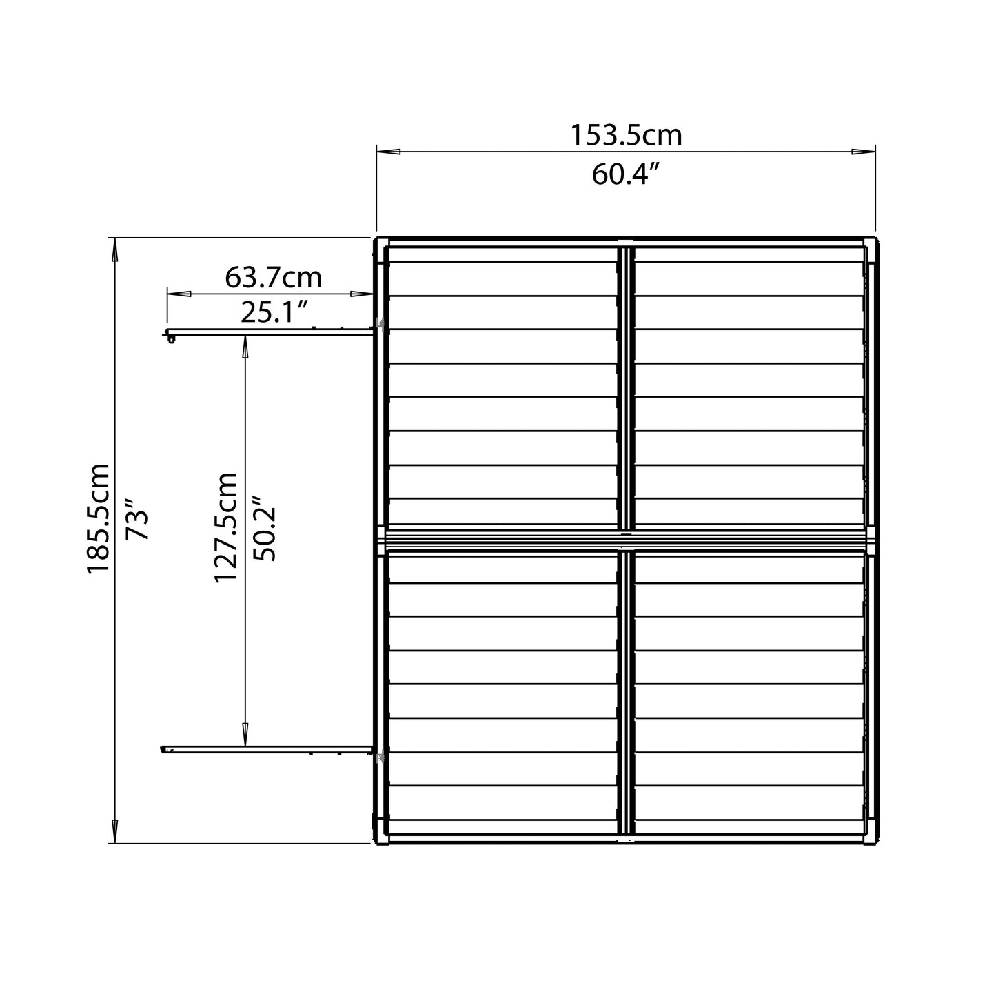 Palram Sky Light 6' x 5' Storage Shed - Tan