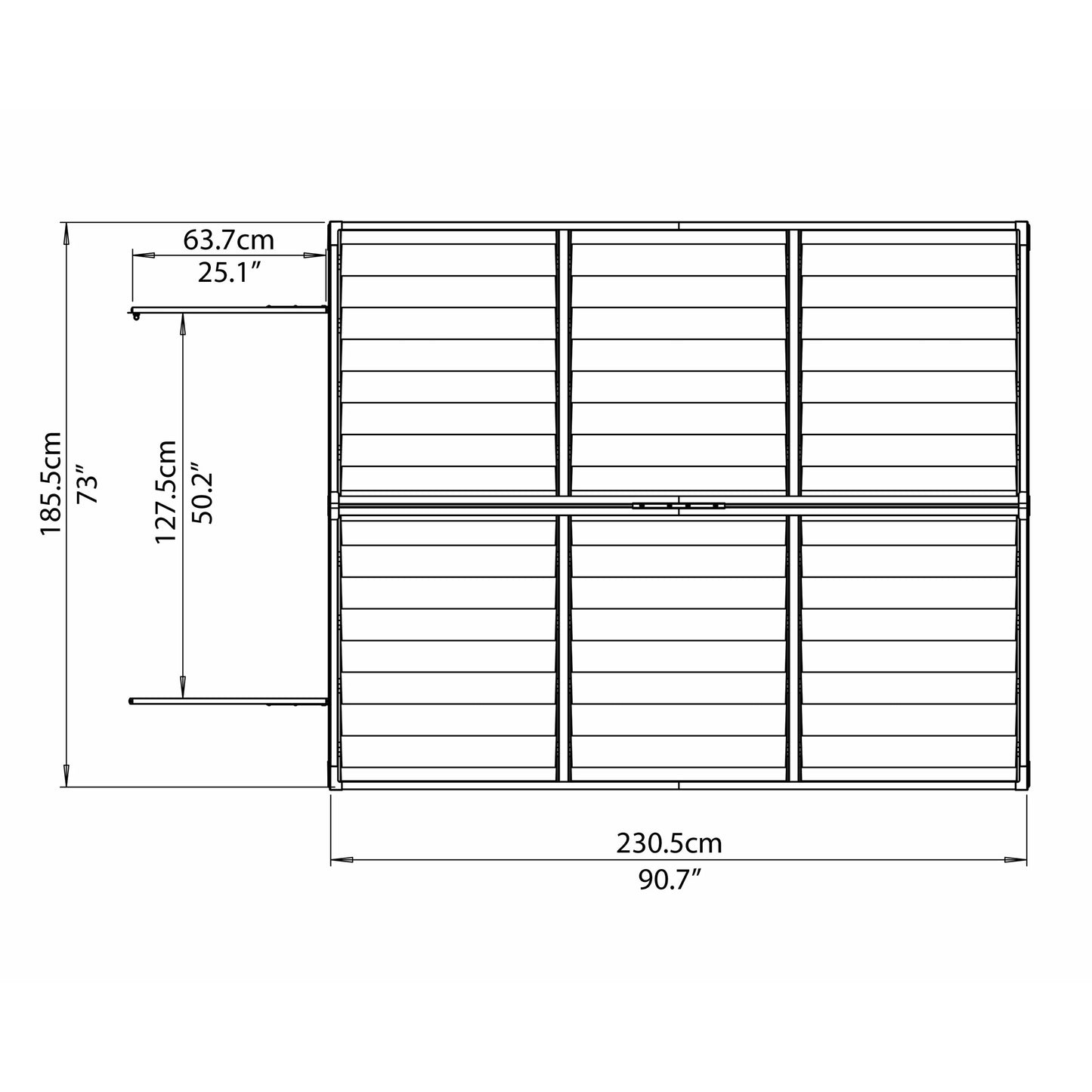 Palram SkyLight 6' x 8' Storage Shed - Gray