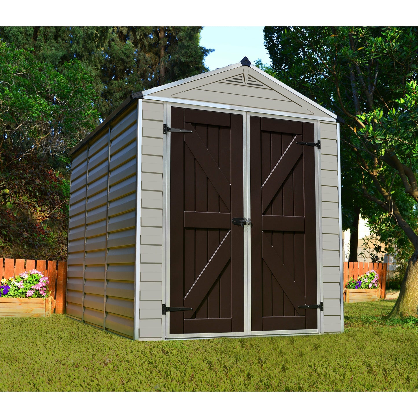 Palram SkyLight 6' x 8' Storage Shed - Tan