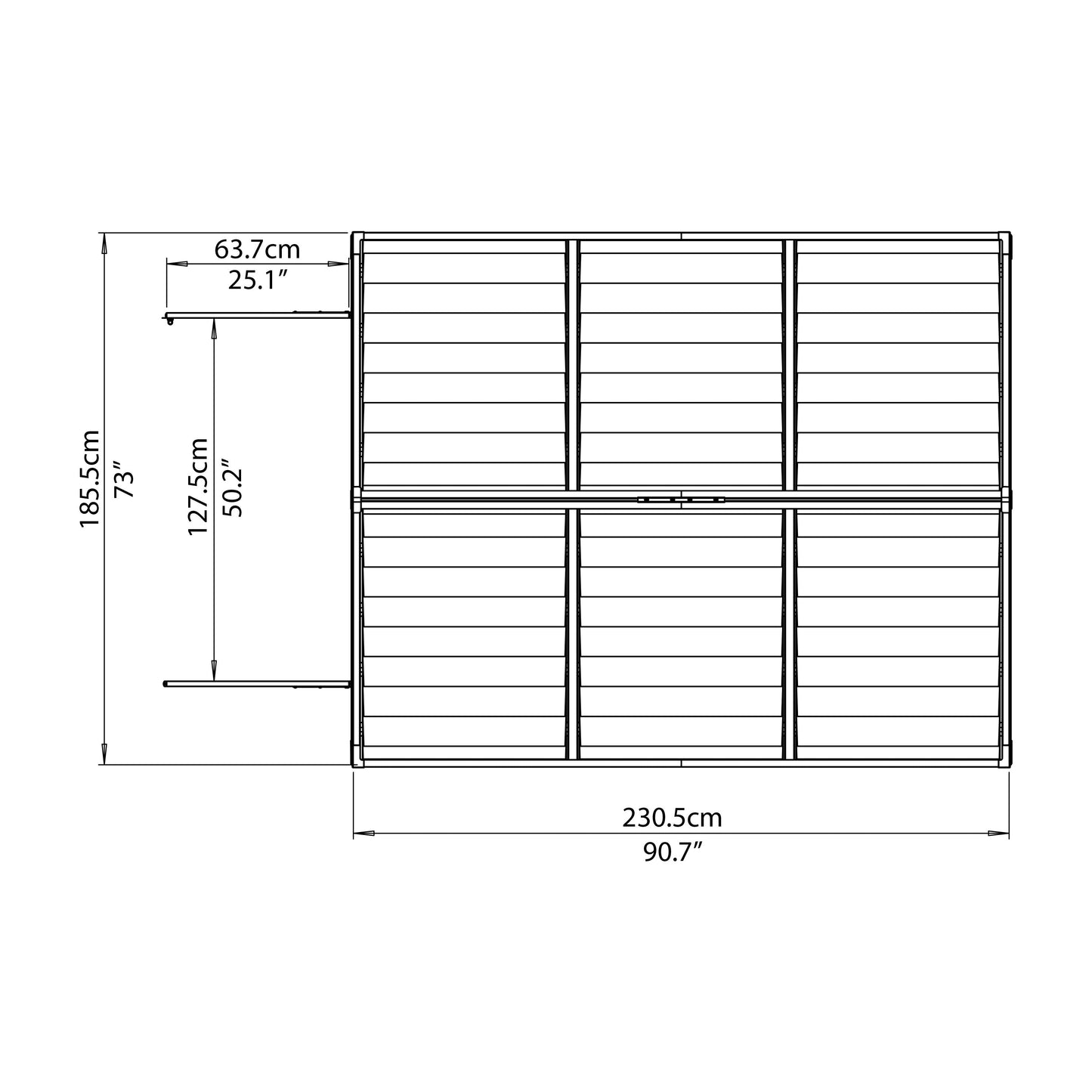 Palram SkyLight 6' x 8' Storage Shed - Tan