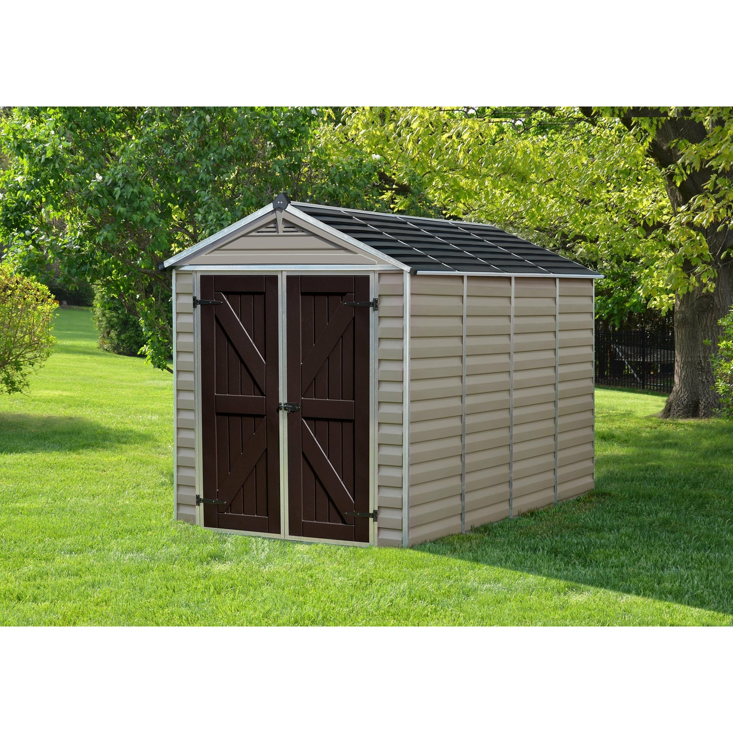 Palram SkyLight 6' x 10' Storage Shed - Tan