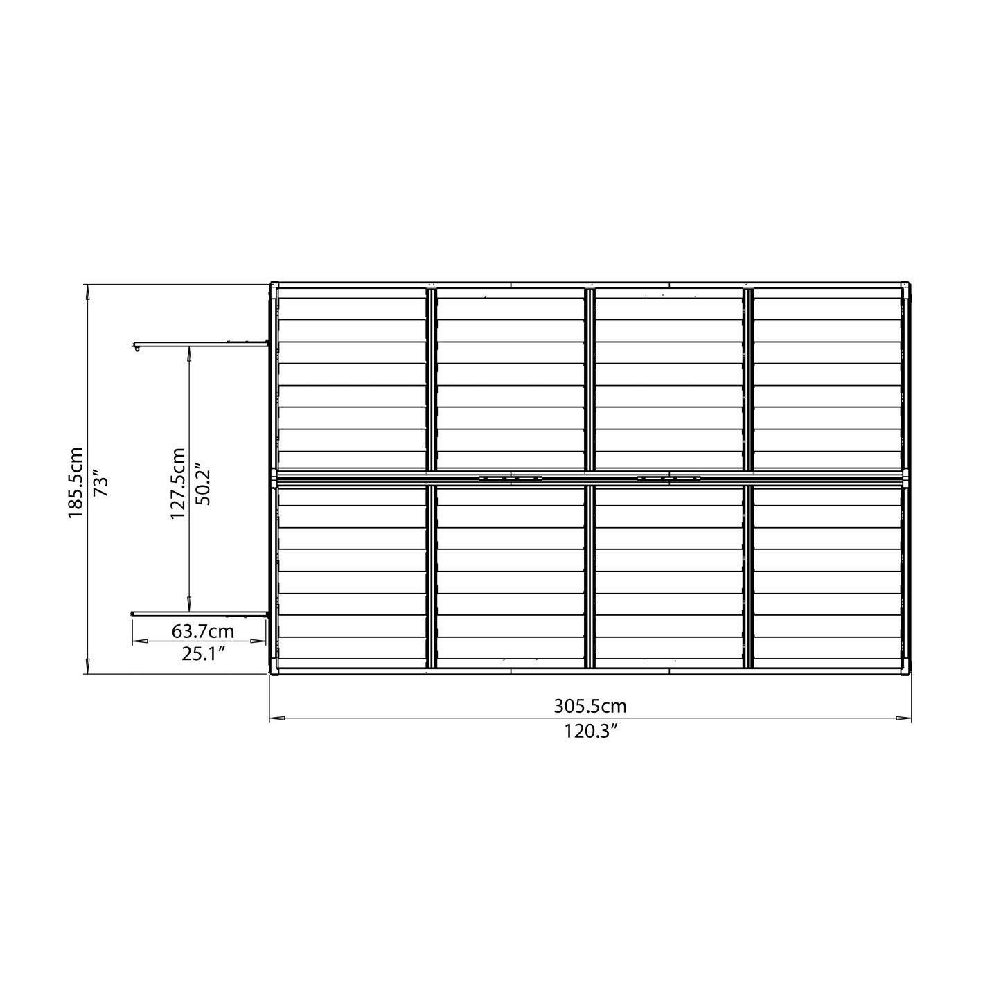 Palram SkyLight 6' x 10' Storage Shed - Tan