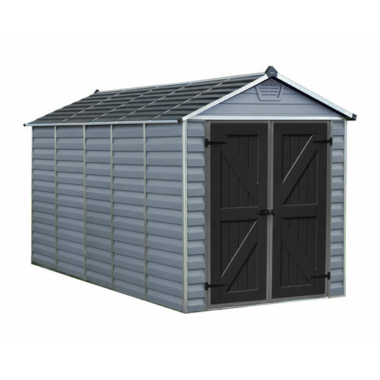 Palram SkyLight 6x12 Storage Shed-Gray