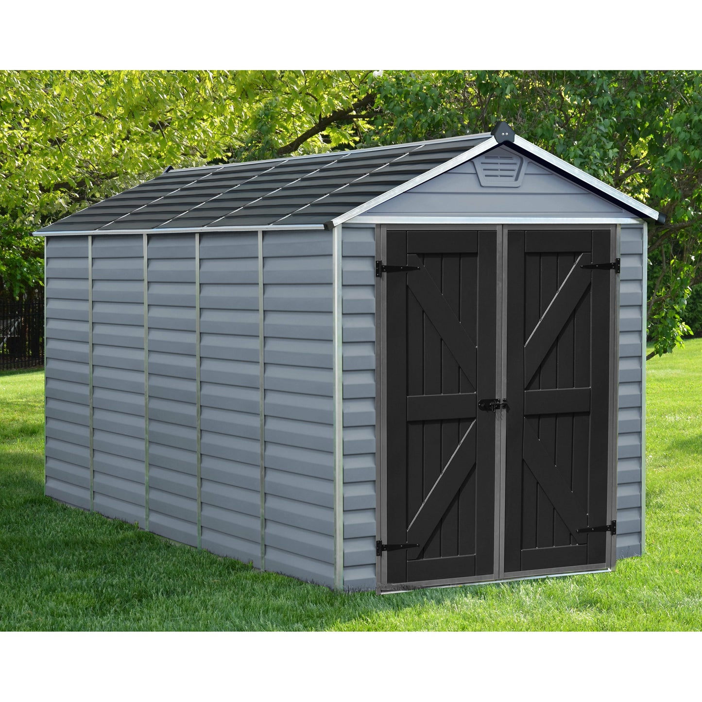 Palram SkyLight 6x12 Storage Shed-Gray