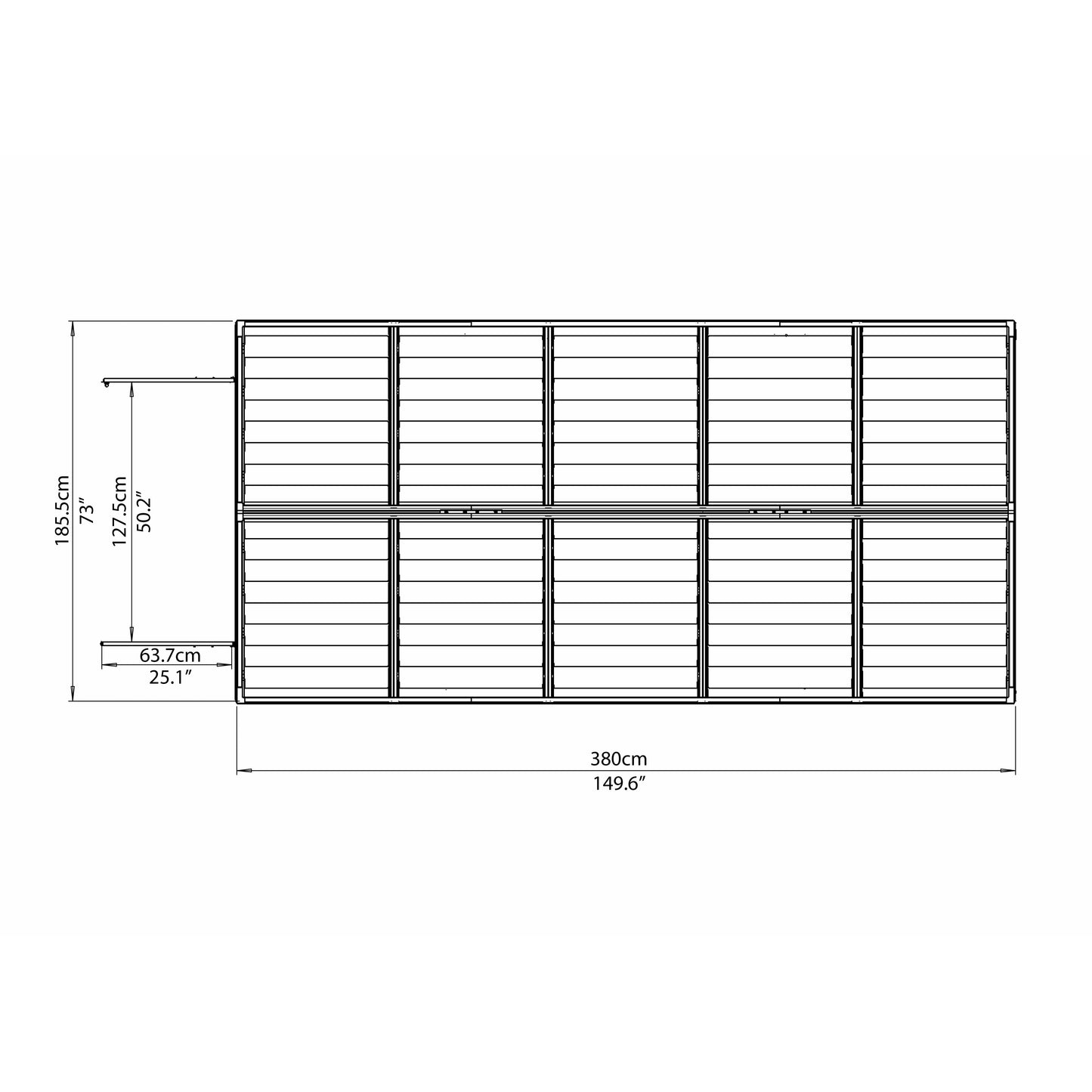 Palram SkyLight 6' x 12' Storage Shed - Tan