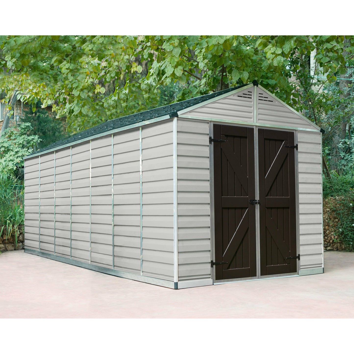 Palram SkyLight 8' x 16' Storage Shed - Tan
