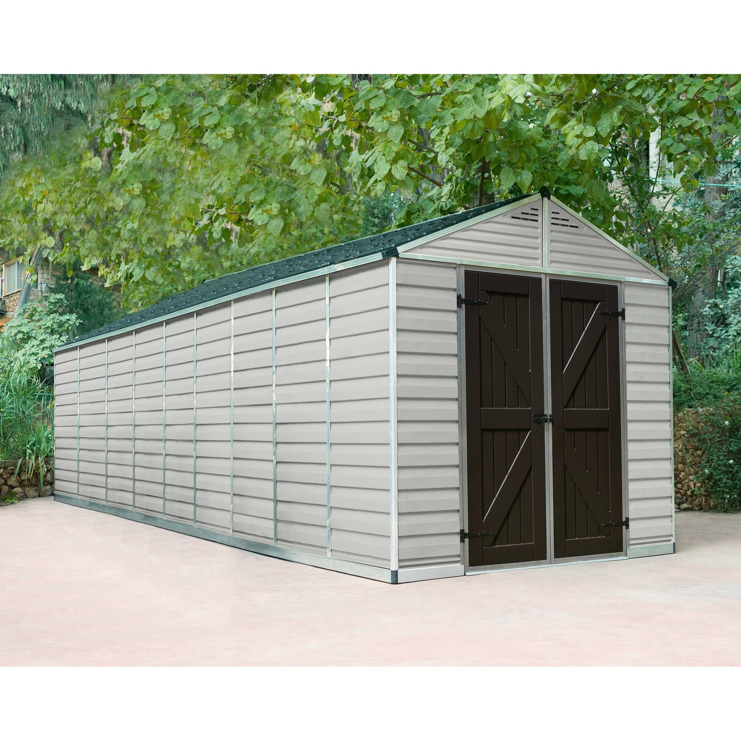 Palram SkyLight 8' x 20' Storage Shed - Tan