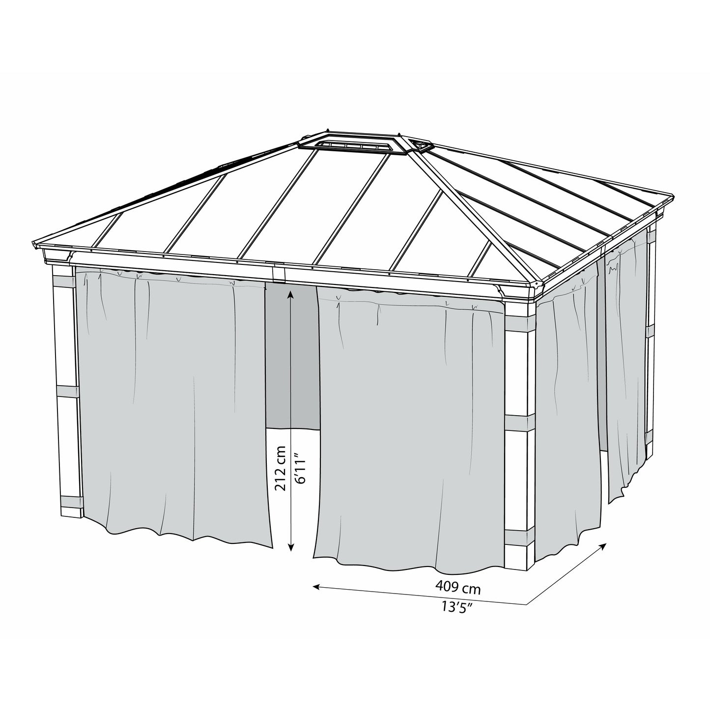 Palram Dallas 4300 Curtain Set