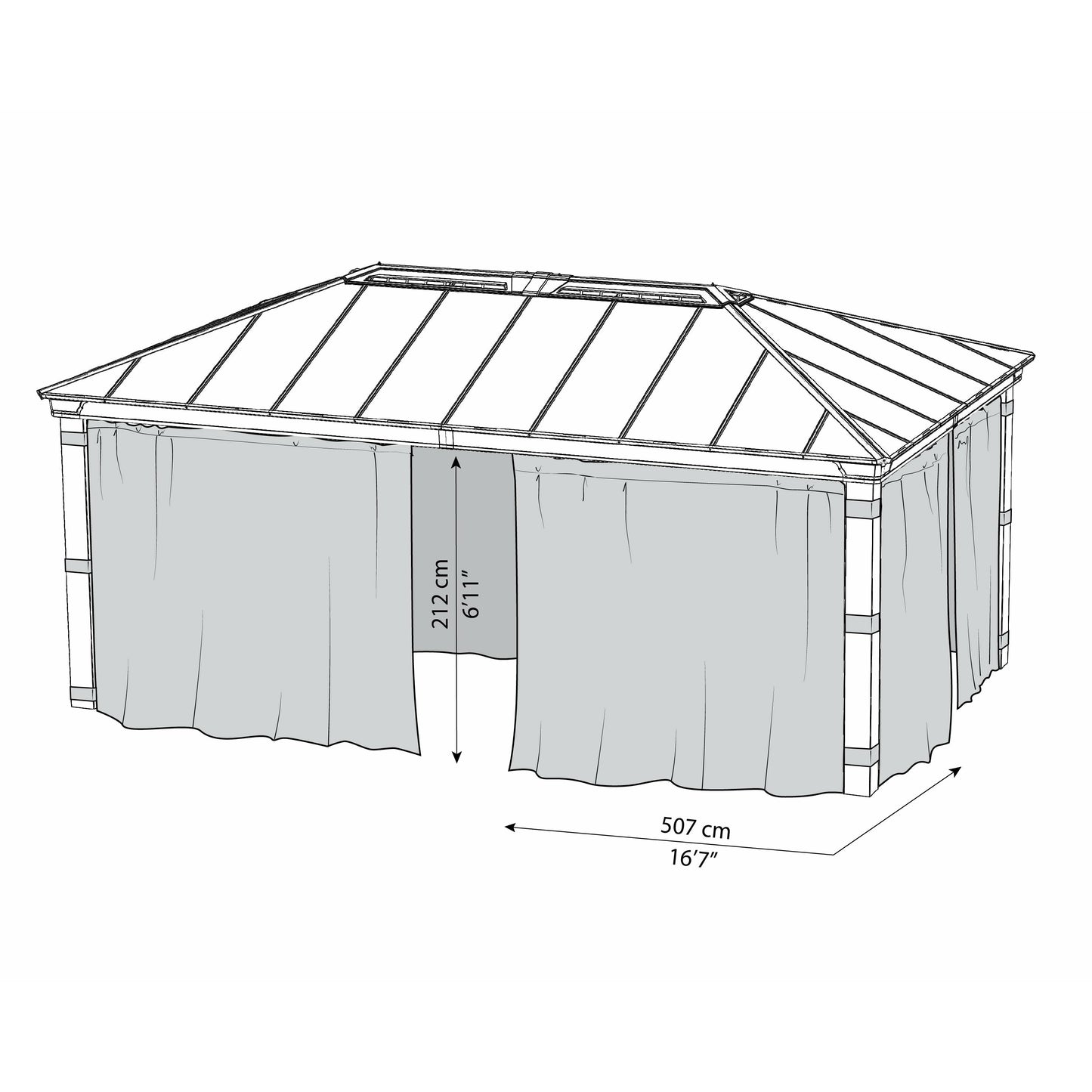 Palram Dallas 6100 Curatin Set