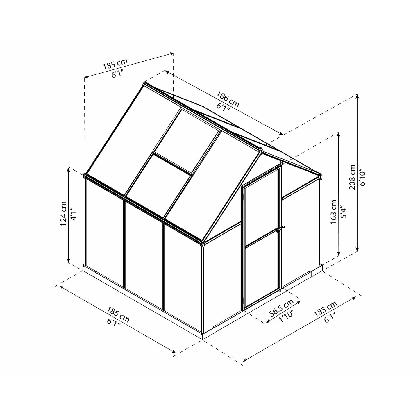 Palram Hybrid Silver 6 x 6 One Box