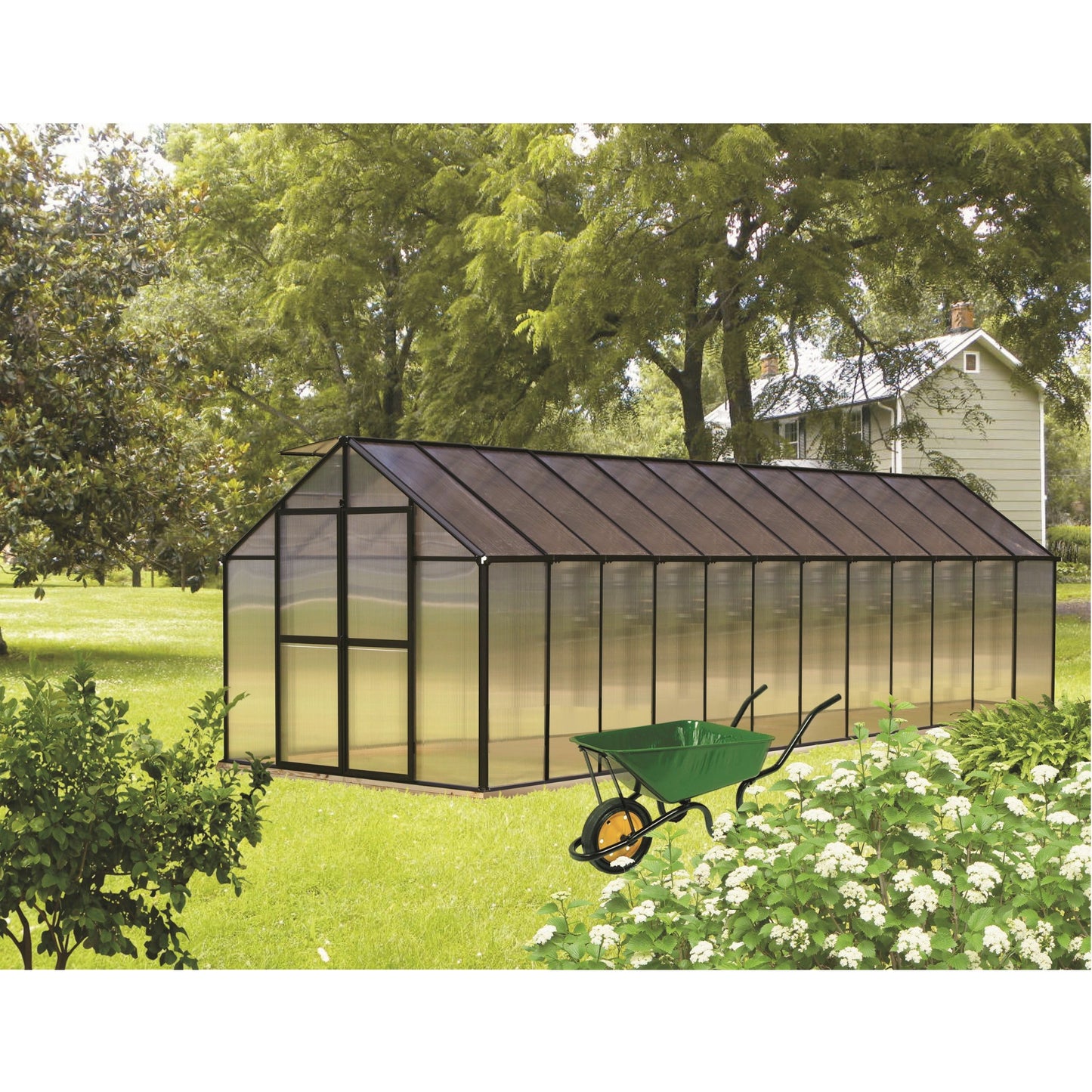Mont Greenhouse 8FTx 24FT - Black Finish - Premium Package MONT-24-BK-PREMIUM