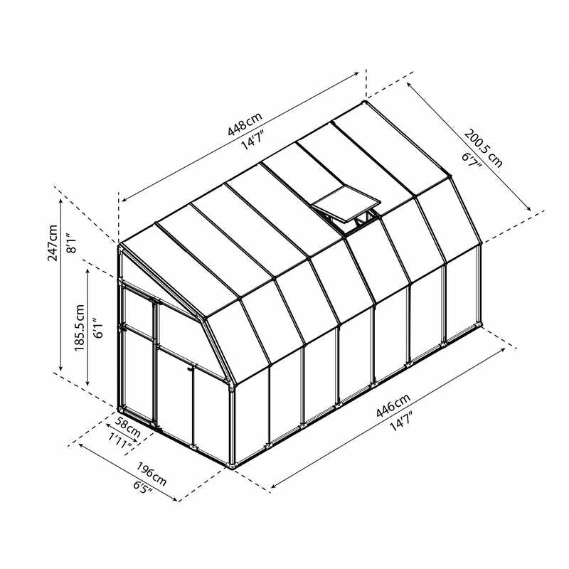 Palram - Canopia Sun Room 6' x 14' - White