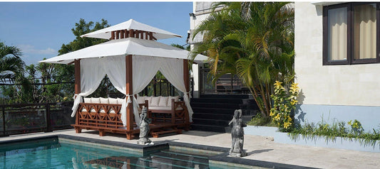Exaco Exquisite Handcrafted Solid Wood Gazebo from Bali Indonesia - 100 sq.ft