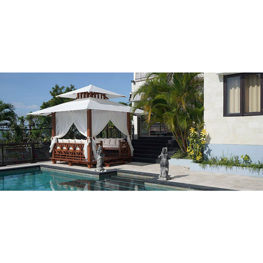 Exaco Exquisite Handcrafted Solid Wood Gazebo from Bali Indonesia - 132 sq.ft