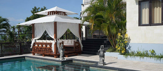 Exaco Exquisite Handcrafted Solid Wood Gazebo from Bali Indonesia - 132 sq.ft