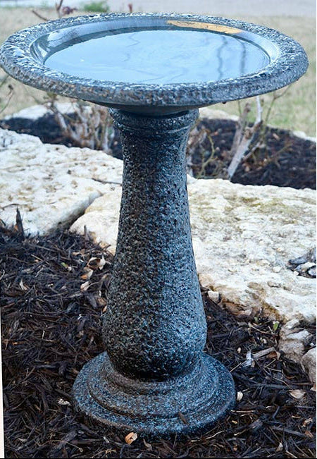 Grey/Blue Bird Bath