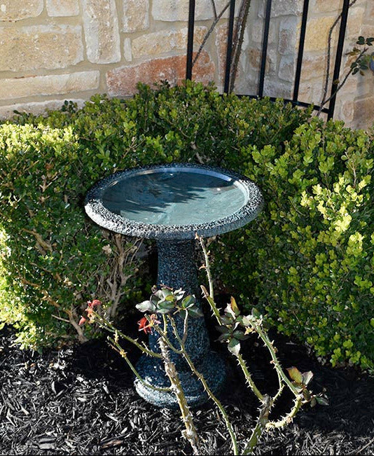 Grey/Blue Bird Bath