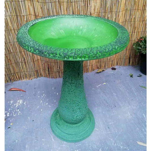 Dark/Light Green Bird Bath