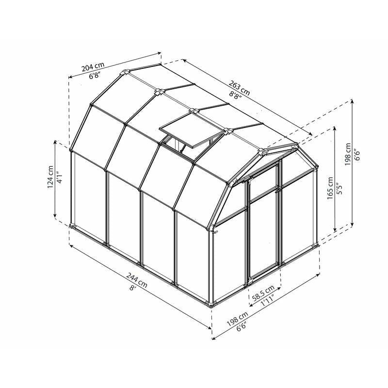 Palram - Canopia EcoGrow 6' x 8' Greenhouse