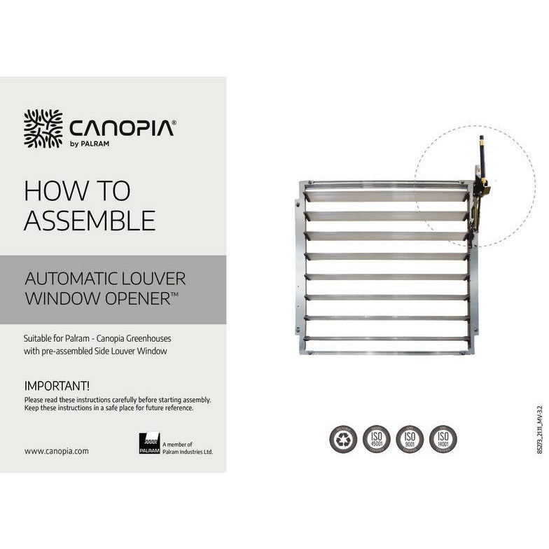 Palram - Canopia Greenhouse Automatic Louver Window Opener