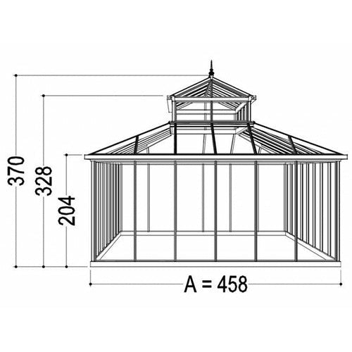 Exaco Janssens Cathedral Victorian Greenhouse with Large Cupola 15 x 20 Ft