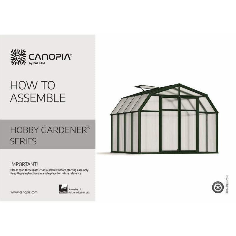 Palram - Canopia Hobby Gardener 8' x 20' Greenhouse