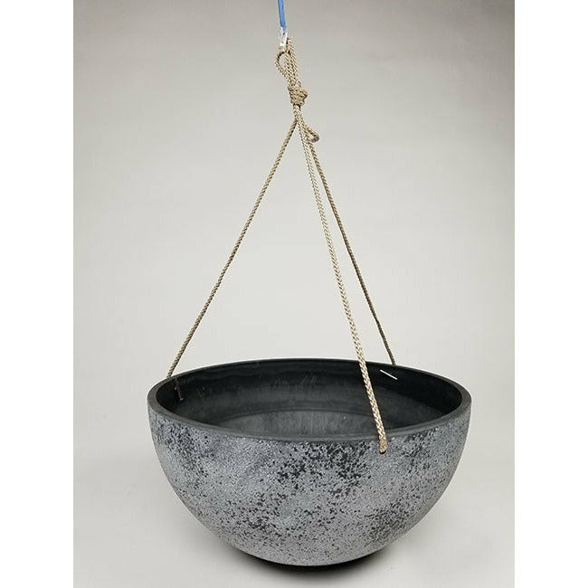 hanging greenhouse planter Exaco Round Hanging Planter, Spackled Gray