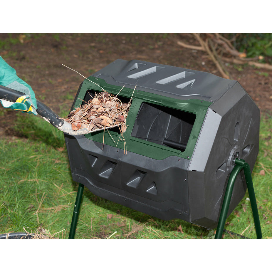 Mr. Spin Dual Compartment Compost Tumbler