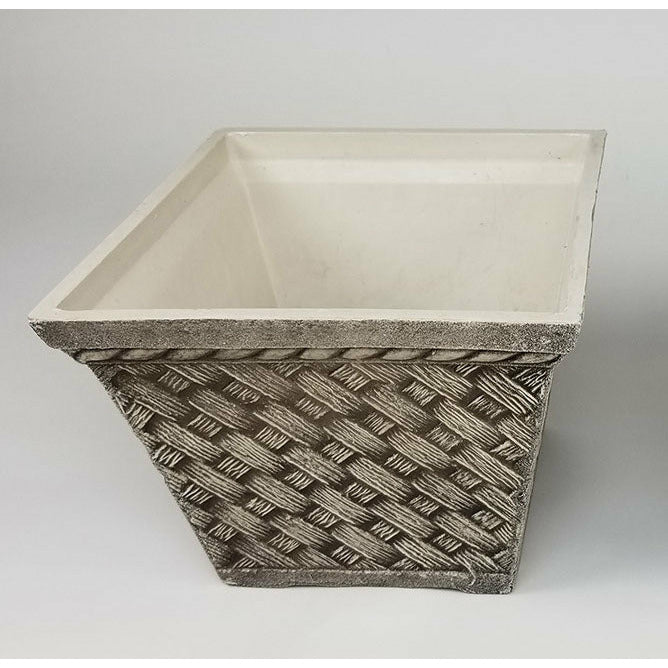 Square Sandstone Planters - Set of 2