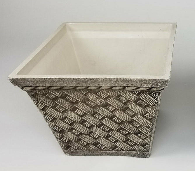 Square Sandstone Planters - Set of 2