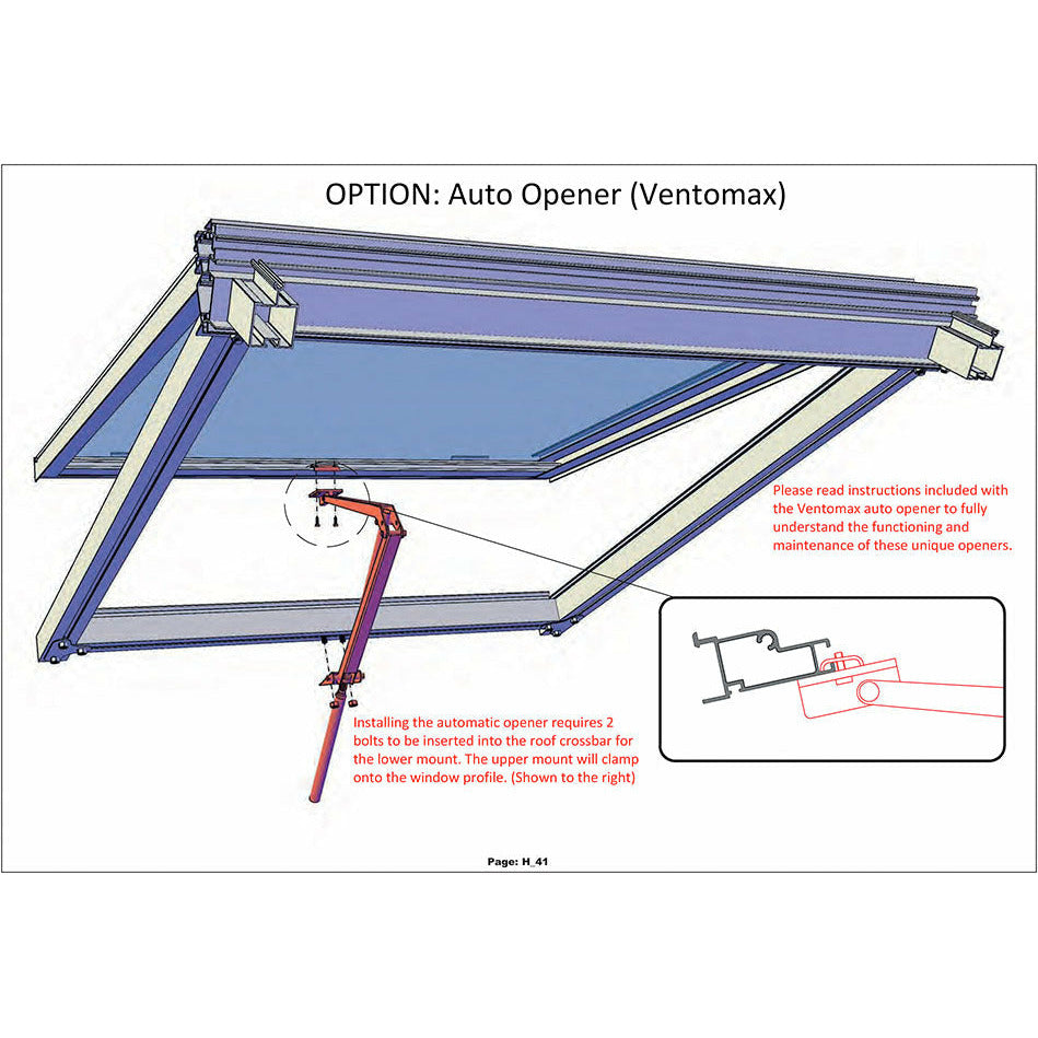Royal Victorian Automatic Opener for Roof Window