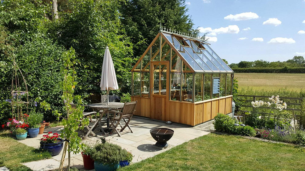 Cheltenham Cedar Half-Boarded Greenhouse