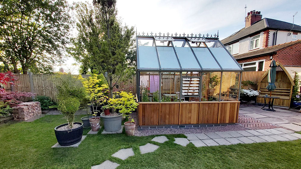 Cheltenham Cedar Half-Boarded Greenhouse
