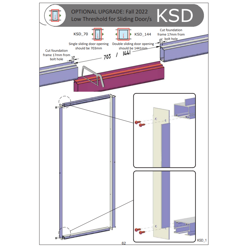 Royal Victorian Low Threshhold Sliding Door