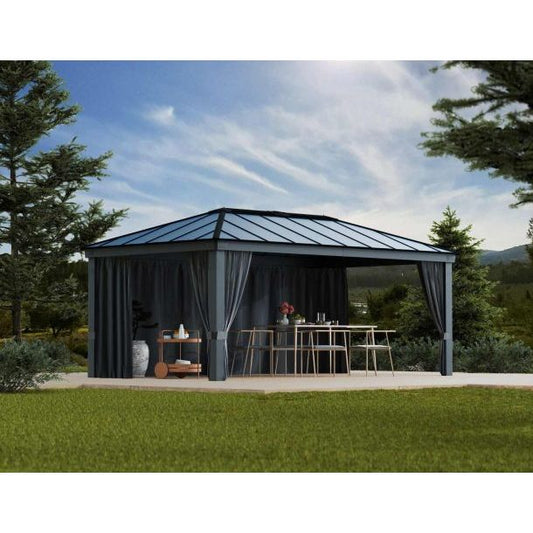 Palram - Canopia Dallas Curtain Set - 4 Piece - Gray