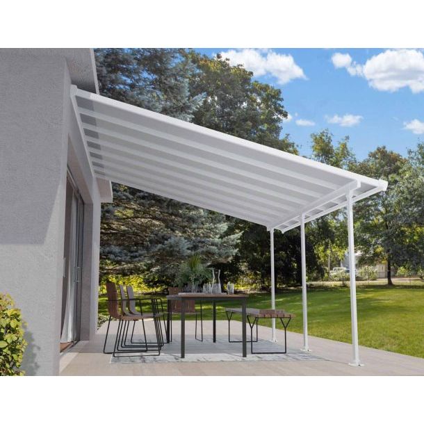 Palram - Canopia SanRemo 13' x 14' Patio Enclosure - Gray/Clear with Screen doors (6)