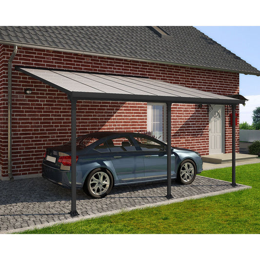 Palram - Canopia SanRemo 13' x 14' Patio Enclosure - Gray/Clear with Screen doors (6)