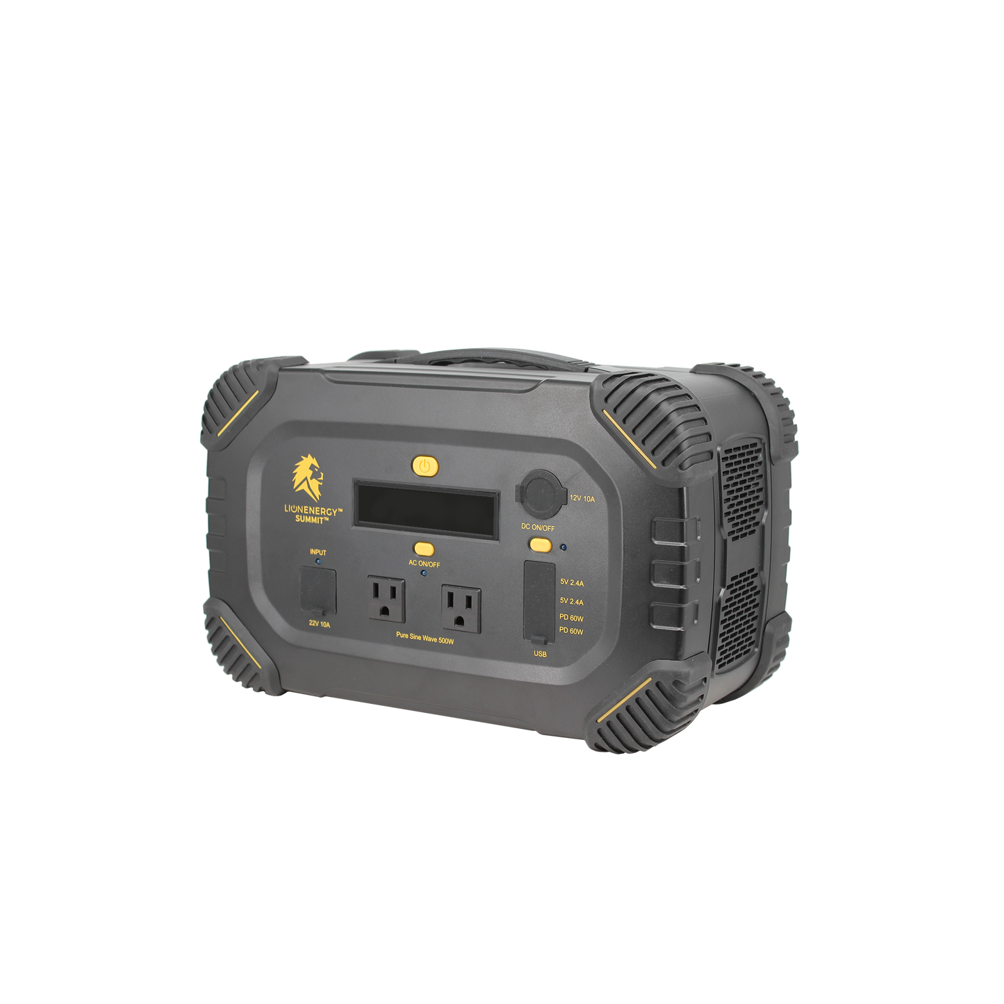 Lion Summit Portable Generator, 665Wh LiFePO4, 500W AC, 150W MPPT, 2 USB-A, 2 USB-C / PD 60W
