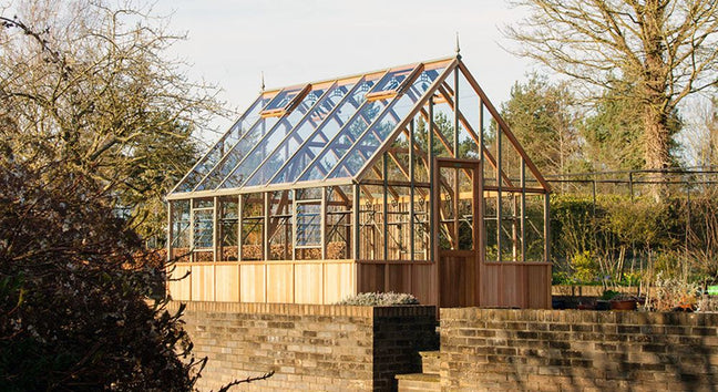 Westminster Cedar Half-Boarded Greenhouse