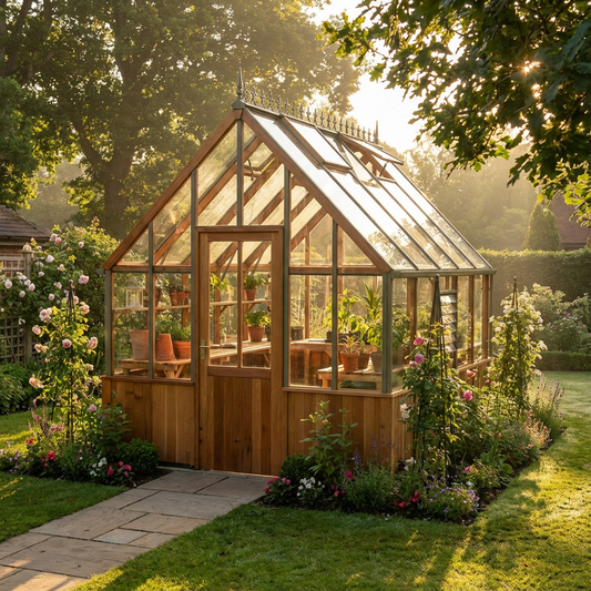 Cheltenham Cedar Half-Boarded Greenhouse