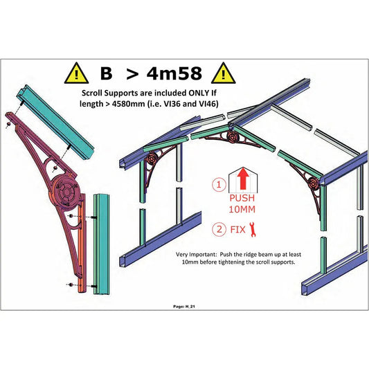Deco Scroll Reinforcement kit for Royal Greenhouse