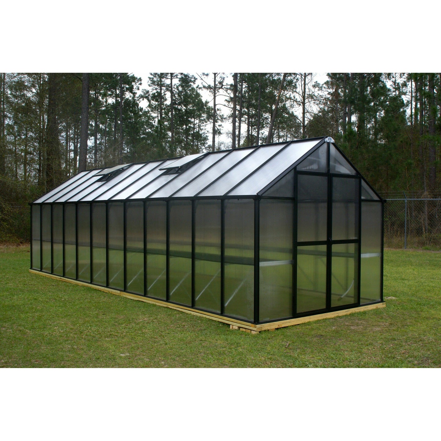 Mont Greenhouse 8FTx 24FT - Black Finish - Premium Package MONT-24-BK-PREMIUM